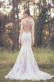 Lillian West 66084 Illusion Back On This Long Sleeve Wedding Dres Lace Wedding Dress With Sleeves Long Sleeve Wedding Dress Lace Fit And Flare Wedding Dress