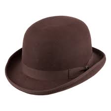 Jaxon James Wool Felt English Bowler Hat Brown From Village Hats