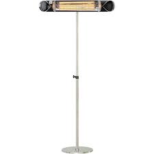 Because it runs on electricity, it must be plugged into an outlet or connected to your home's existing wiring. Hanover 5118 Btu 120 Volt Silver Black Steel Electric Patio Heater Lowes Com In 2020 Heat Lamps Adjustable Pole Patio Heater