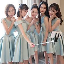 Bridesmaid Dress Short Section 2017 New Korean Bridesmaid Dresses Graduation Evening Dress Sisters Skirt Wine Tasting Spring And Summer Women Vestidos