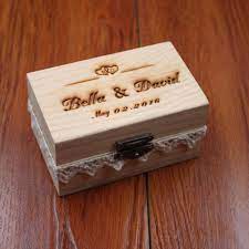 Personalized Gift Rustic Wedding Ring Bearer Box Custom Your Names And Date Engrave Wedding Ring Box Personalized Wedding Decor Personalised Wedding Ring Boxes