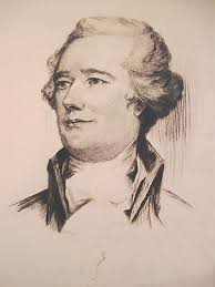 ELLEN DUNLAP LISTED CALIFORNIA VINTAGE ATQ PRESIDENT HAMILTON PORTRAIT  ETCHING