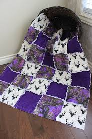 Realtree lime green camo micro mink sherpa throw blanket, heavyweight camouflage. Baby Girl Rag Quilt Purple Camo Baby Quilt Real Tree Camo Deer Heads And Camo Girl Camo Quilt Ready Baby Rag Quilts Camo Baby Stuff Diy Baby Girl Blankets