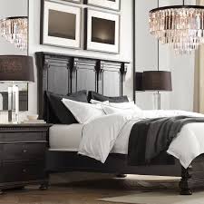 Walls, a bed and linen are gray. October American Traditional Bedroom San Francisco By Restoration Hardware Houzz