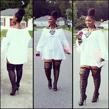 Cute Birthday Outfit Ideas For Summer Thighhighs Leathershorts And Offtheshouldertop Cute And Comfortable Thickchic Plus Size Birthday Outfits Winter Birthday Outfit Plus Size Chic