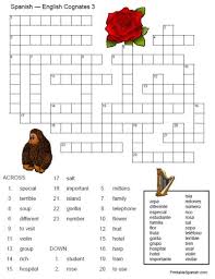 Printable Spanish Freebie Of The Day English Spanish Cognates Crossword 3 Spanish Cognates Cognates Spanish Cognates Activities