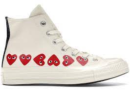 Shop designer items by comme des garçons online. Converse Chuck Taylor All Star 70s Hi Comme Des Garcons Play Multi Heart White 162972c