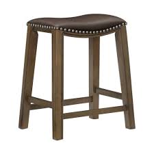 Embrace modern kitchen seating with bar stools & counter height stools. Homelegance 24 Inch Counter Height Wooden Bar Stool With Solid Wood Legs And Faux Leather Saddle Seat Kitchen Barstool Dinning Chair Brown Target