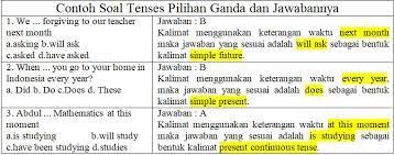 Check spelling or type a new query. Contoh Soal Tenses Pilihan Ganda Dan Jawabannya Khoiri Com