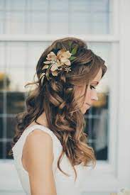Bridal Hairstyle Semi Open Come In Style Under The Hood Wedding Hair Down Half Up Wedding Hair Wedding Hair Half