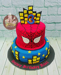 Entdecke rezepte, einrichtungsideen, stilinterpretationen und andere ideen zum ausprobieren. Spiderman Two Tier Cake Katumbiri Custom Cake Cianjur