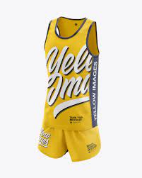 Download Men S Running Kit Mockup Half Side View In Apparel Mockups On Yellow Images Object Mockups