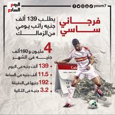 وفي بيان إعلامي عن هانكس. ÙØ±Ø¬Ø§Ù†Ù‰ Ø³Ø§Ø³ÙŠ ÙŠØ·Ù„Ø¨ 139 Ø£Ù„Ù Ø¬Ù†ÙŠÙ‡ Ø±Ø§ØªØ¨Ø§ ÙŠÙˆÙ…ÙŠØ§ Ù…Ù† Ø§Ù„Ø²Ù…Ø§Ù„Ùƒ Ø¥Ù†ÙÙˆØ¬Ø±Ø§Ù Ø§Ù„ÙŠÙˆÙ… Ø§Ù„Ø³Ø§Ø¨Ø¹
