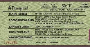 The F Ticket Repost Disneyland Tickets Vintage Disneyland Disney Tickets