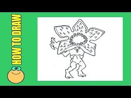 Draw a circle towards the top of the page, and place another circle inside of it. How To Draw The Demogorgon From Stranger Things With Pencil Sketch Stranger Things Drawings Line Art Tutorial Demogorgon Drawing Easy