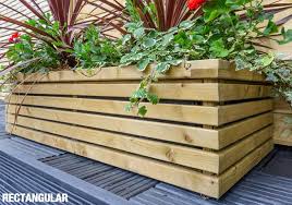 Grange tall wooden comtemporary garden planter