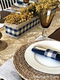 Even if you apply a plain solid colored tablecloth in blue, red, or white it provides a canvas in which you build the rest of the table setting. How To Welcome Fall Casual Table Setting Ideas Calypso In The Country