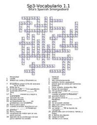 Frying pan — сковорода 8. Spanish Avancemos 2 Vocab 1 1 Crossword By Srta S Spanish Smorgasbord Cute766