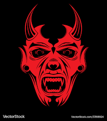 Fiery Devil Head Royalty Free Vector Image - VectorStock