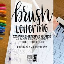 The video lasts about 14 minutes and is packed with information; Kg Fonts Brush Lettering Tutorial Guide Printable Procreate Tpt