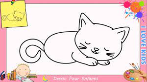Comment dessiner un chat FACILEMENT etape par etape pour ENFANTS 7 - YouTube