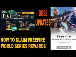 Free fire is the ultimate survival shooter game available on mobile. How To Claim Freefire World Series Rewards Ob28 Updates New Pet Freefire Advance Server Registration Youtube