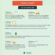 what is the food chart for 1 year old baby