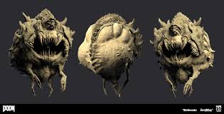 Https Cdna0 Artstation Com P Assets Images Images 003 628 312 Large Denzil O Neill Cacodemon Rotation Web Jpg 1475771587 Doom Demons Doom Zbrush
