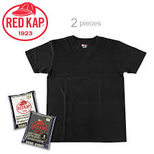 red kap red cap no print t shirt 2 pack v neck short sleeve t shirt sv 2 pj