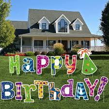 These large letters for events are precision cut from 4mm (about 1/8) thick coroplast, a corrugated plastic sheet commonly used for yard signs. Buy Uratot 15 Pack Happy Birthday Letters Yard Sign Card Colorful Happy Birthday Lawn Sign Outdoor Lawn Decorations Letters Happy Birthday Yard Sign With Stakes Online In Czech Republic B08fc3cndg