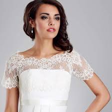 Boléro de mariée en dentelle manches courtes. Bolero Mariee 57 Remise Www Efmak Com Tr