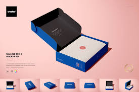 Mailing Box 3 Mockup Set Box Mockup Box Template Templates