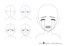 If we were to combine these examples we could almost have a mini animation of an anime character going from starting to cry to all out bawling. 4 Ways To Draw Crying Anime Eyes Tears Animeoutline