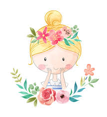 You can use these free cliparts for your documents, web sites, art projects or presentations. Little Girl And Flower Cartoon Illustration Vector Free Download