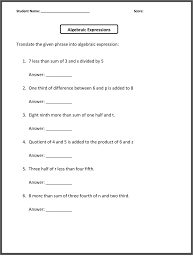 Printable 6th Grade Worksheets For Teaching Resources In 2020 Algebra Worksheets 6th Grade Worksheets Math Expressions