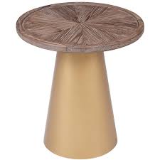 Teak wood dining table designs. Burnham Home Designs Patrick Short Round Wood Top End Table In Coffee Brushed 18127