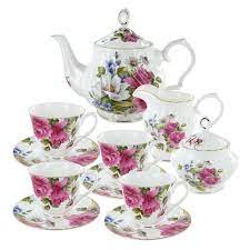 Graces Rose Bone China Tea Set Bundle Bone China Tea Set China Tea Sets Tea Set