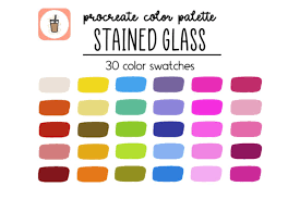 Inspired by architects and designers extraordinaires. Stained Glass Procreate Palette Grafico Por Kc Jean Design Co Creative Fabrica