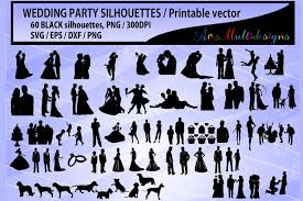 Download Wedding Silhouette Svg Wedding Party Silhouette 60 Image 22782 Illustrations Design Bundles