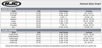 Hjc Motorcycle Helmet Size Chart Disrespect1st Com