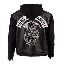 Sons Of Anarchy Leather Fleece Highway Jacket Leather Hoodie Genuine Leather Jackets Faux Leather Jackets