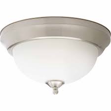 Led 35w, 22w, 18w, 15w ceiling flush mount hardwired light fixture 6000k brightest 5000k daylight cool 4000k white 3000k warm white, lifetime 50000 hours, ul of canada certified (same as csa and etl of canada certifications), 120v home office bedroom kitchen bathroom stairs hallway dining living room garage shop Hampton Bay 11 Inch Integrated Led Brushed Nickel Flushmount Ceiling Light With Frosted Gl The Home Depot Canada