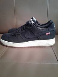 Nike Air Force 1 Black Gum Sole Supreme New York X Nike Air Force 1 Low Black Canvas 11 Gum Sole 2015 Fw Fashion Clothing Shoes Accessories Casual Athletic Shoes Nike Air Nike Air Force