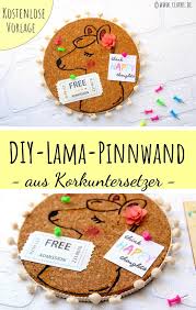 Lama Pinnwand Aus Kork Selber Machen Korkuntersetzer Ikea Hack Korkuntersetzer Kork 6 Geburtstag Madchen