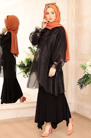 Lef Zen Siyah Organze Tunik Online Satis Indirimli Satin Al Moda Stilleri Elbiseler Tunik