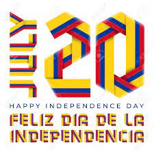 It's july 20th and today we celebrate colombia's independence from spain. Congratulatory Design For July 20 Colombia Independence Day Text Made Of Bended Ribbons With Colombian Flag Colors Spanish Inscription Happy Independence Day 3d Isolated Illustration Lizenzfreie Fotos Bilder Und Stock Fotografie Image 151120431