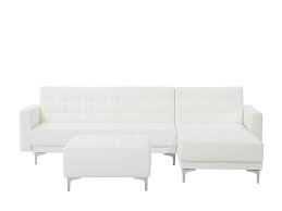In einem kleinerem wohnzimmer … Schlafsofa Kunstleder Weiss Linksseitig Mit Ottomane Aberdeen Mobel Lampen Accessoires Bis Zu 70 Gunstiger Avandeo