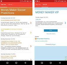 To join vip click here to view vip tips just open your telegram messenger and check vip group winning ticket has been posted in vip section. Money Maker Soccer Predictions Apk Download For Android Latest Version 5 3 Com Wmoneymakersoccerpredictions 8175296