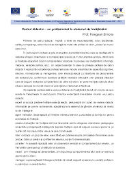 Rolurile profesorului manager pot fi deduse mai ales prin raportare la atributiile generale ale managerului (functiile manageriale) si apoi operationalizate in sarcini specifice de conducere structură de fișiere: Doc Eseu Economie Simona Felegean Academia Edu