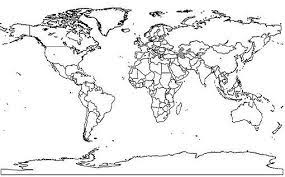 Map of the world with the names of all countries, territories and major cities, with borders. World Map With Countries Without Labels World Map World Map Coloring Page Free Printable World Map